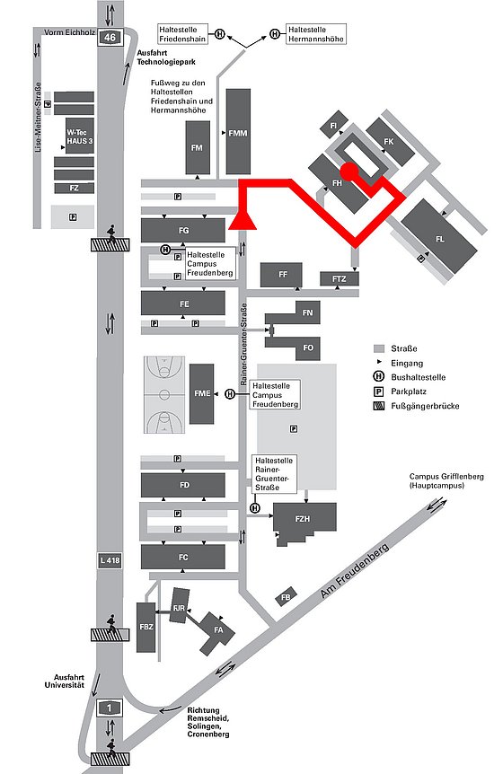 Lageplan Campus Freudenberg